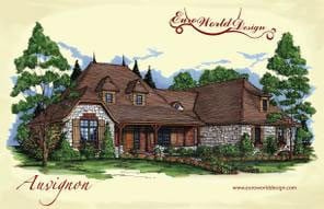 Auvignon I — Manor collection European house plan, 2,947 sq ft, 4 bedrooms, 4 baths