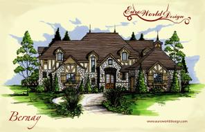 Bernay I — Manor collection European house plan, 4,036 sq ft, 2 bedrooms, 4 baths