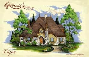 Dijon I — Storybook collection European house plan, 3,352 sq ft, 4 bedrooms, 4 baths