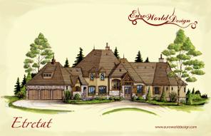 Etretat I — Manor collection European house plan, 6,583 sq ft, 5 bedrooms, 4 baths