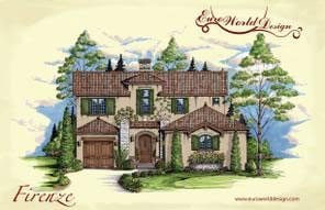 Firenze I — Tuscan Villas collection European house plan, 3,510 sq ft, 4 bedrooms, 5 baths