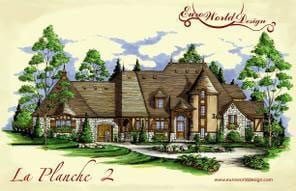 La Planche II — Manor collection European house plan, 5,784 sq ft, 4 bedrooms, 5 baths