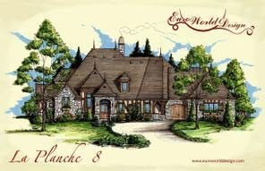 La Planche VIII — Manor collection European house plan, 5,363 sq ft, 4 bedrooms, 5 baths