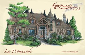 La Promenade I — Manor collection European house plan, 5,748 sq ft, 5 bedrooms, 10 baths
