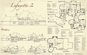 Lafayette II — Manor collection European house plan, 7,550 sq ft, 4 bedrooms, 5 baths