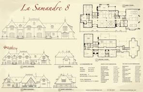 La Samandre VIII — Manor collection European house plan, 5,233 sq ft, 4 bedrooms, 6 baths
