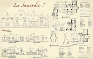La Samandre VII — Manor collection European house plan, 7,991 sq ft, 5 bedrooms, 6 baths