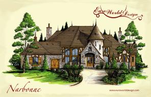 Narbonne I — Manor collection European house plan, 0 sq ft, 6 bedrooms, 6 baths