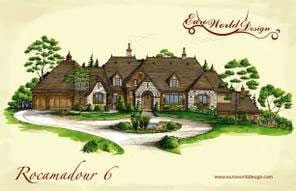 Rocamadour VI — Manor collection European house plan, 3,327 sq ft, 3 bedrooms, 4 baths