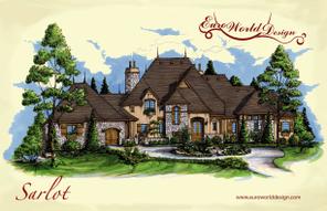 Sarlot I — Manor collection European house plan, 6,371 sq ft, 4 bedrooms, 4 baths