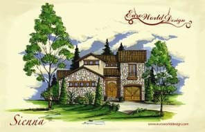 Sienna I — Tuscan Villas collection European house plan, 6,888 sq ft, 5 bedrooms, 6 baths