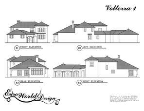 Volterra I — Tuscan Villas collection European house plan, 3,523 sq ft, 4 bedrooms, 3 baths